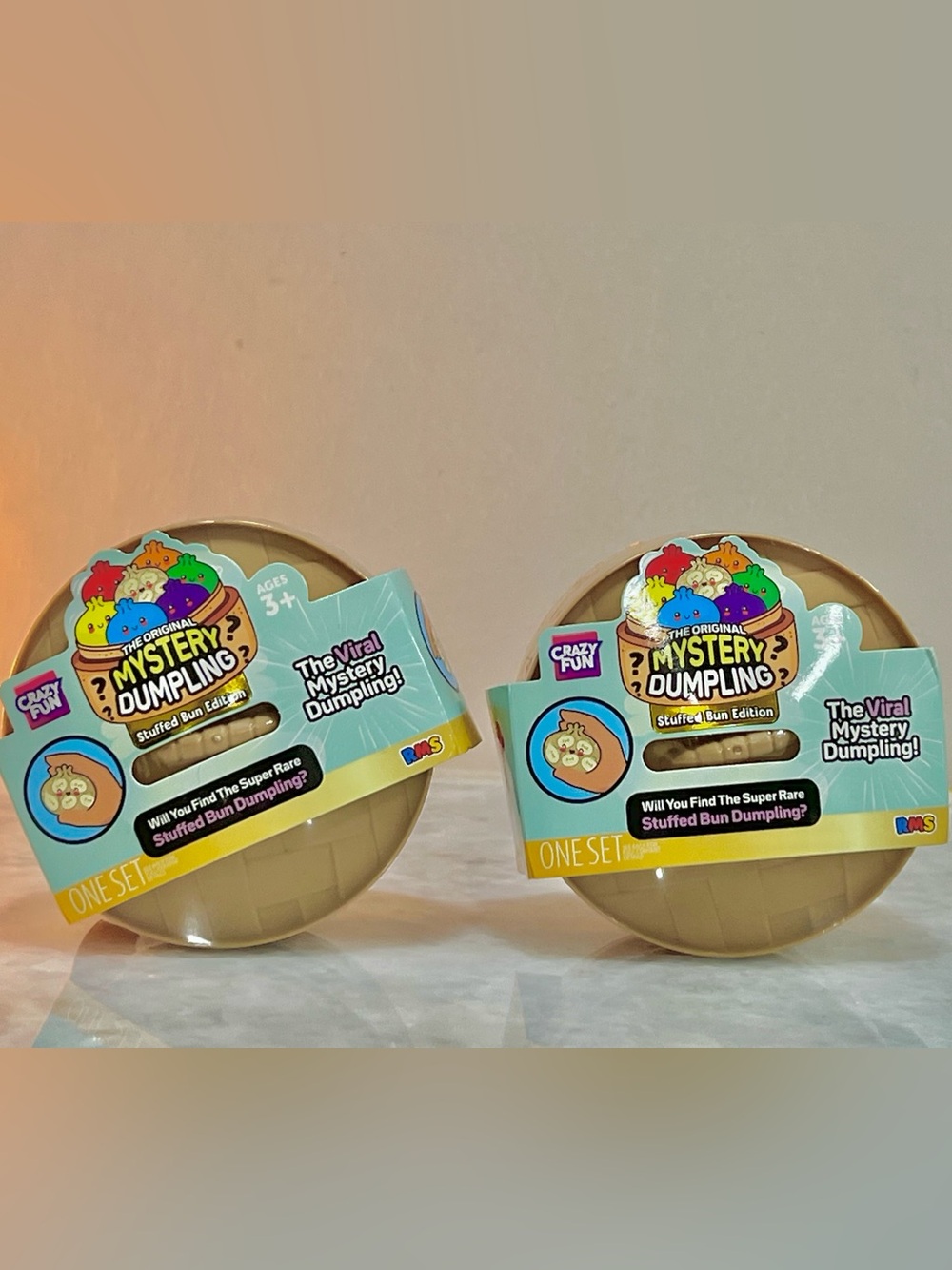 RMS The Original Mystery Dumpling Stuffed Bun Edition SET OF 2 Dumplings